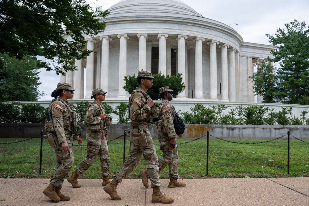 JTF- DC Patrols Jefferson Memorial