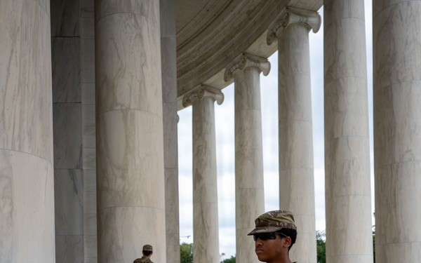 JTF- DC Patrols Jefferson Memorial