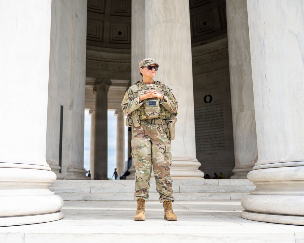 JTF- DC Patrols Jefferson Memorial