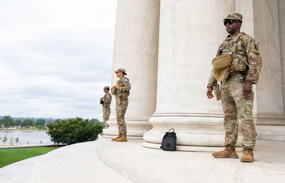 JTF- DC Patrols Jefferson Memorial