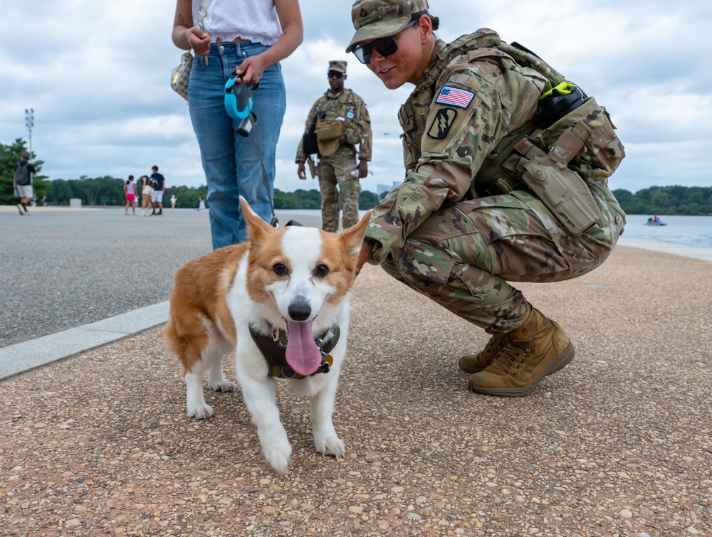 JTF- DC Patrols Jefferson Memorial