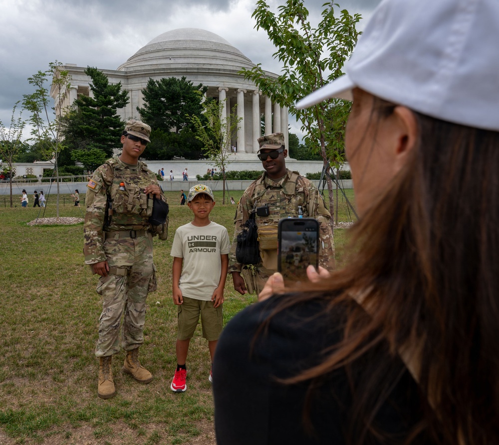 JTF- DC Patrols Jefferson Memorial