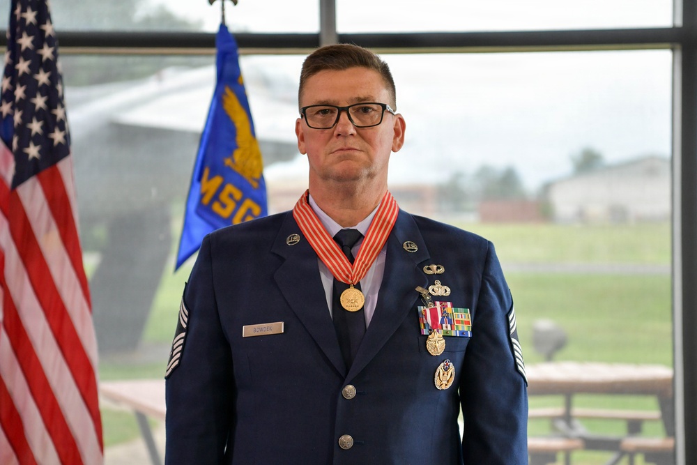 CMSgt Bowden retires from the 178th Wing