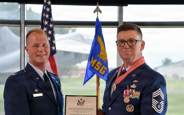 CMSgt Bowden retires from the 178th Wing