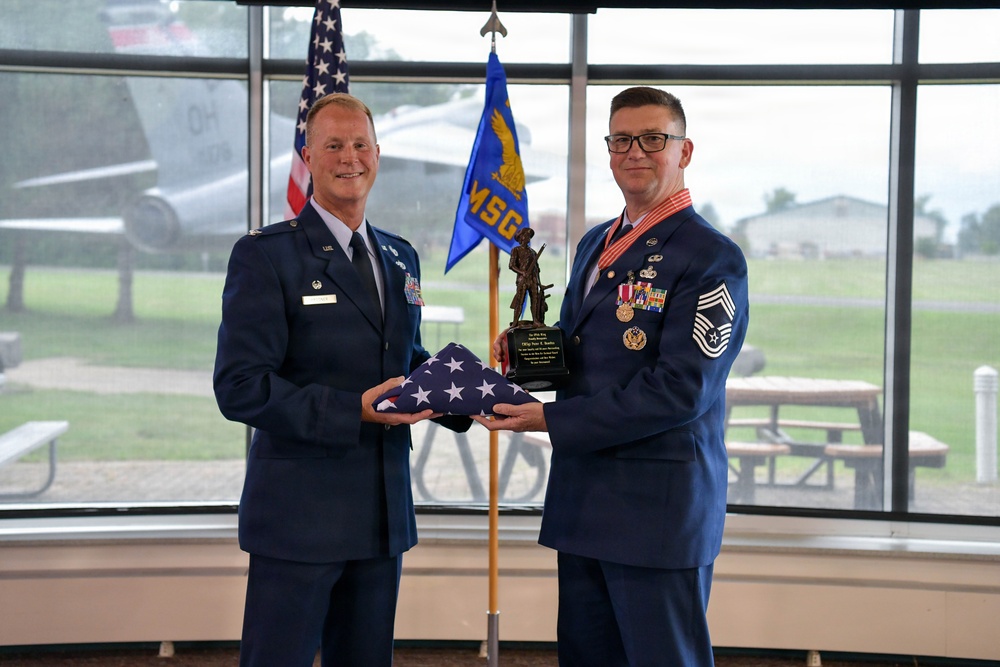 CMSgt Bowden retires from 178th Wing