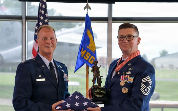 CMSgt Bowden retires from 178th Wing