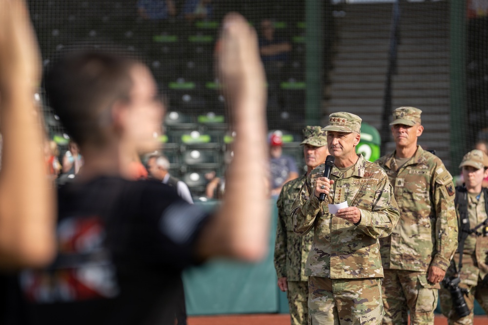 CNGB administers oath of enlistment to incoming FLNG members