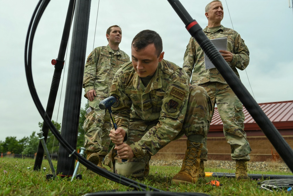 110th Communications Squadron sets up mobile 5G tower during Northern Strike 26-2