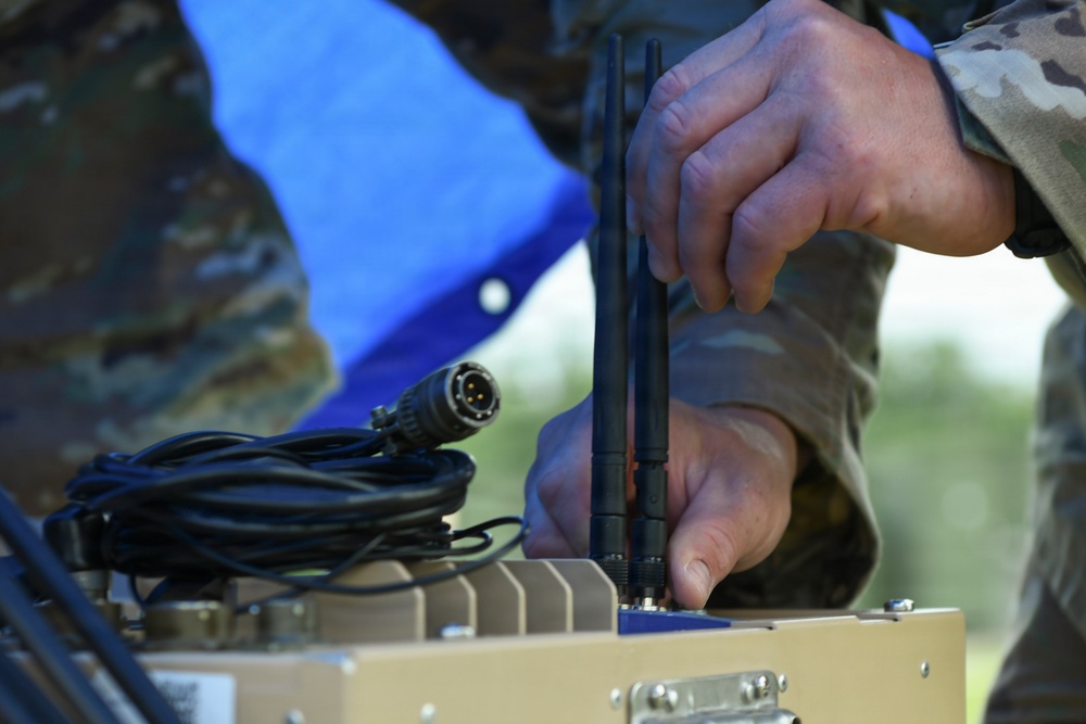 110th Communications Squadron sets up mobile 5G tower during Northern Strike 26-2