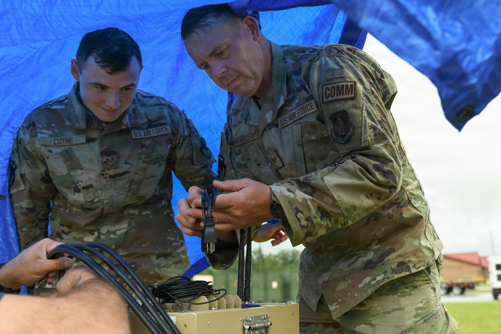 110th Communications Squadron sets up mobile 5G tower during Northern Strike 26-2