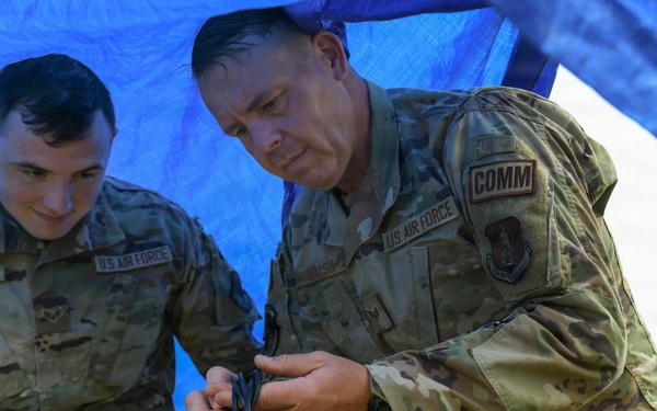 110th Communications Squadron sets up mobile 5G tower during Northern Strike 26-2
