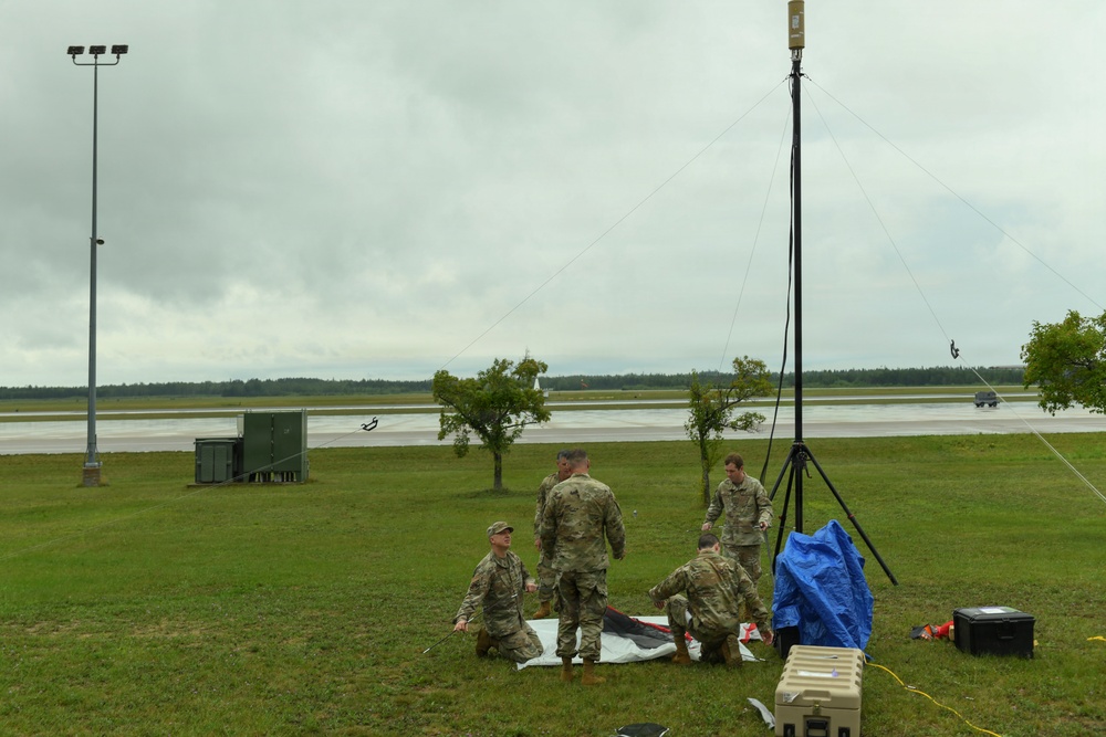 110th Communications Squadron sets up mobile 5G tower during Northern Strike 26-2