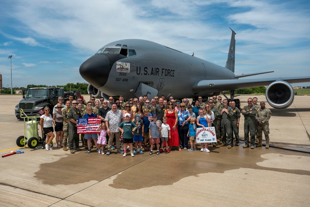 Maj. Matthew Tompkins final flight