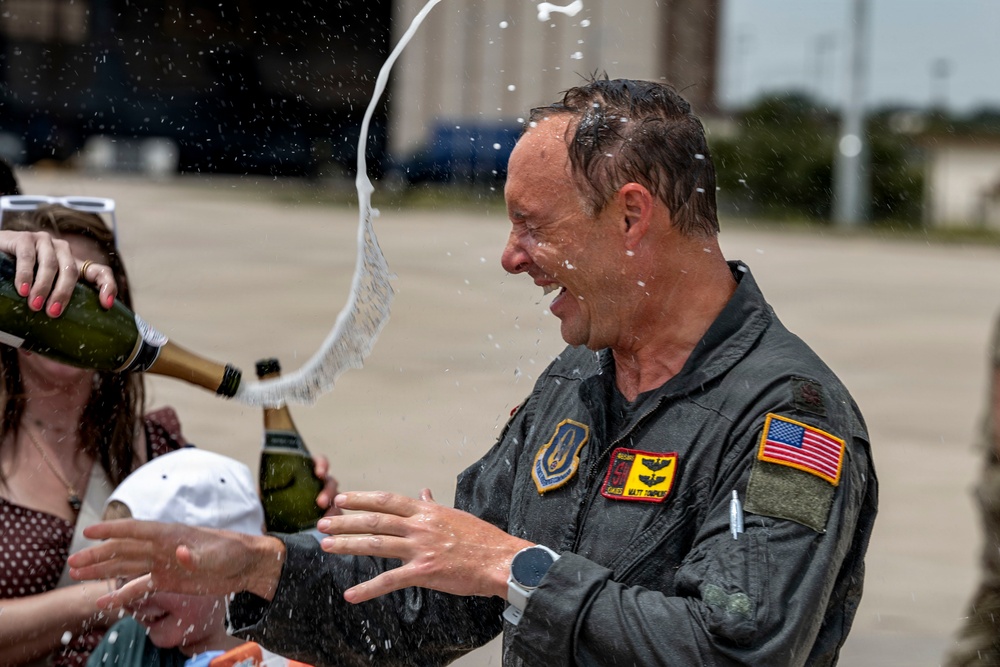 Maj. Matthew Tompkins final flight