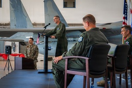 Col. Travis H. Stephens gives incoming speech