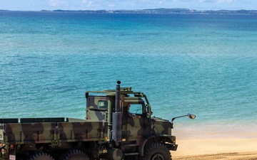 U.S. Marines Conduct Littoral Maneuvers with Medium Tactical Vehicle Replacements