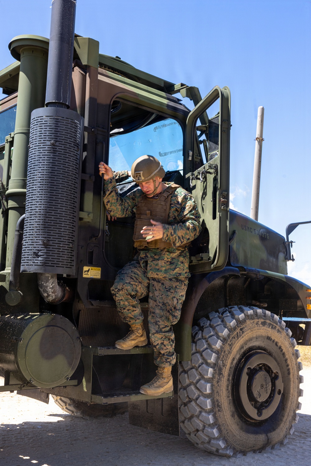U.S. Marines Conduct Littoral Maneuvers with Medium Tactical Vehicle Replacements