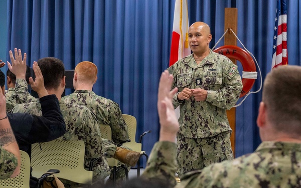 CNRJ CMDCM Alan Benavidez visits Naval Air Facility Misawa