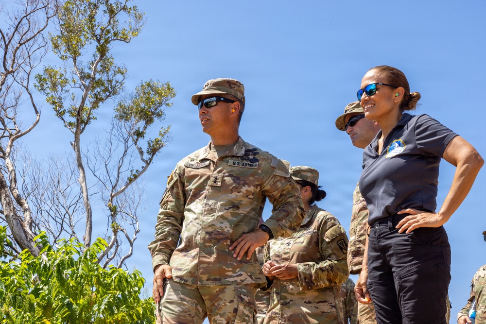 Maj. Gen. Lance Okamura Views Tenacious Archer Live Fire Exercise