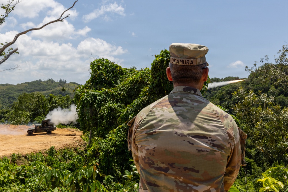 Maj. Gen. Lance Okamura Views Tenacious Archer Live Fire Exercise