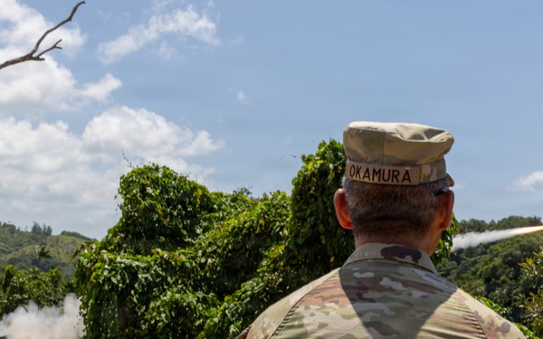 Maj. Gen. Lance Okamura Views Tenacious Archer Live Fire Exercise