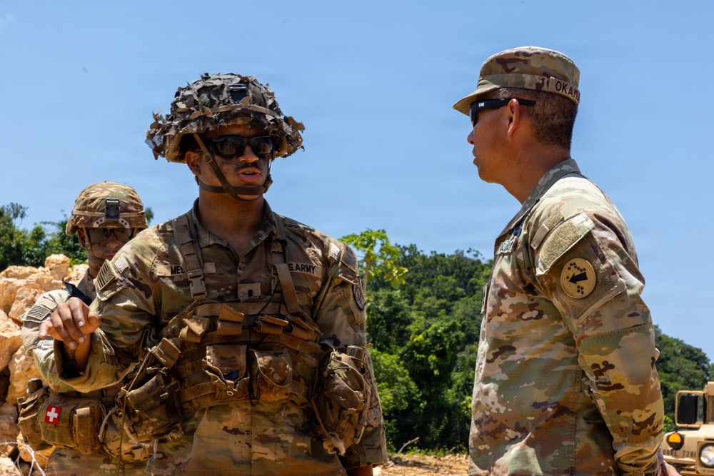 Maj. Gen. Lance Okamura Views Tenacious Archer Live Fire Exercise