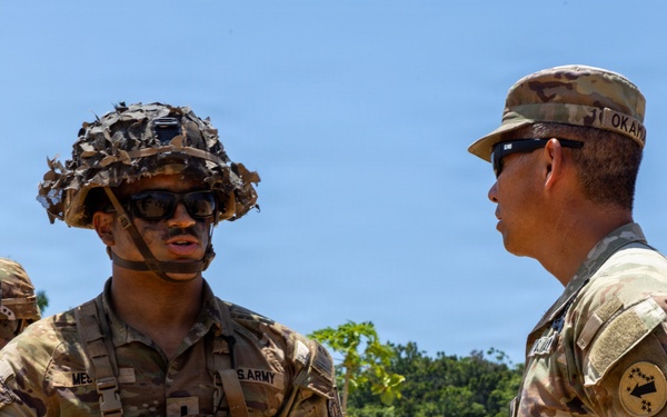 Maj. Gen. Lance Okamura Views Tenacious Archer Live Fire Exercise