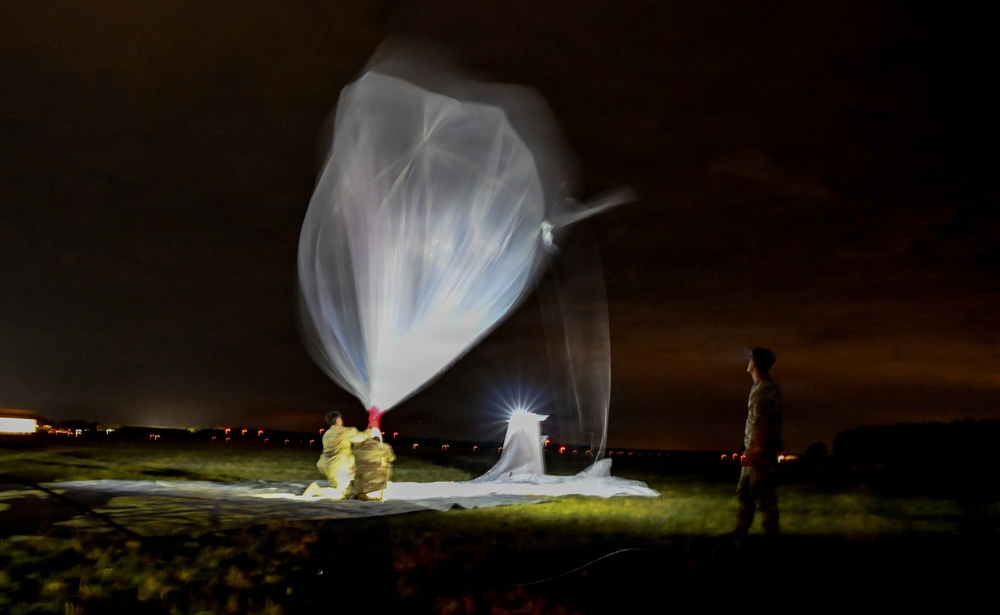 Soldiers Launch Balloons in Poland