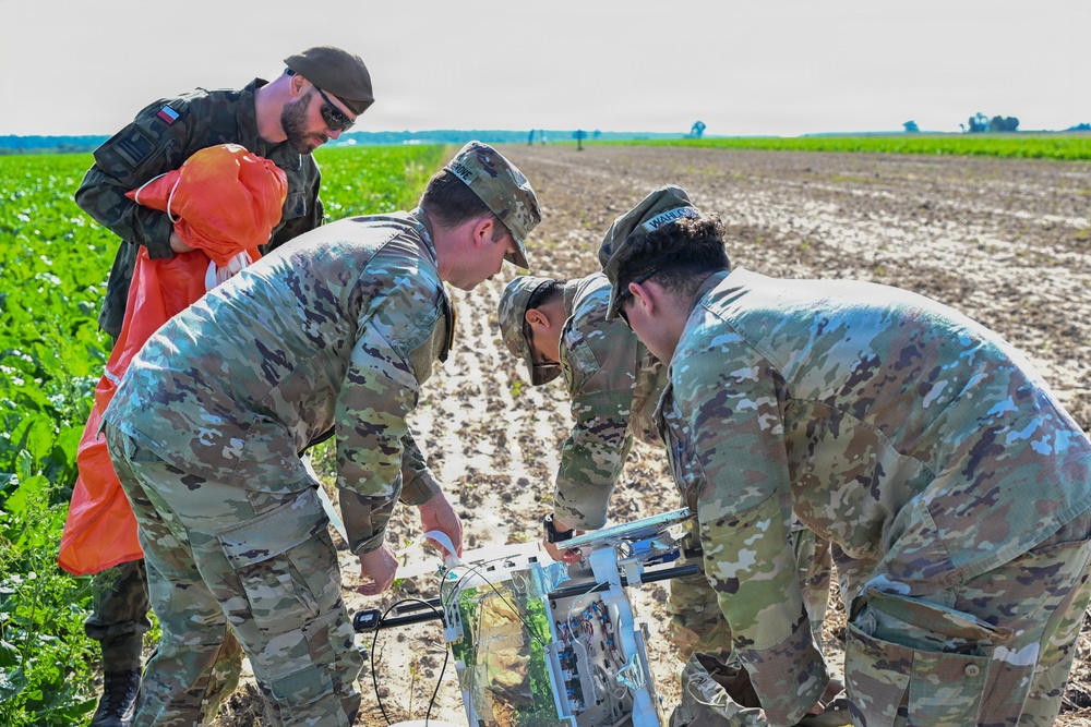 Soldiers Launch Balloons in Poland