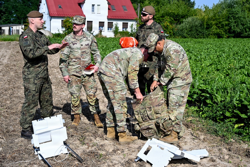 Soldiers Launch Balloons in Poland