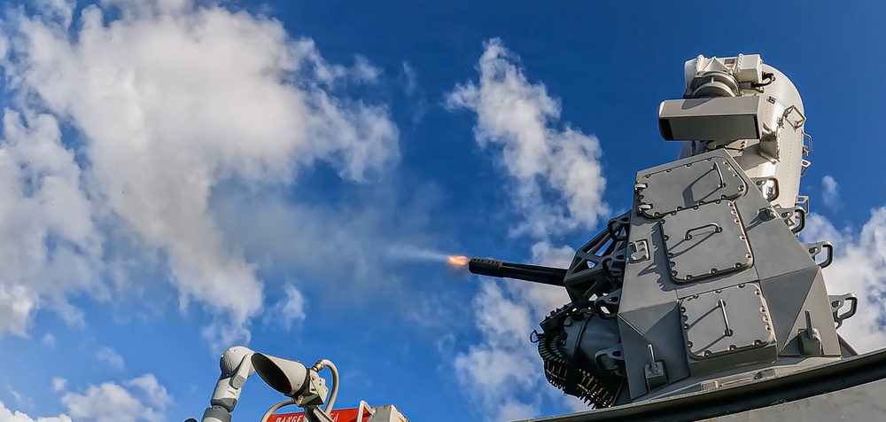 USS Mustin conducts Phalanx CIWS PAC fire