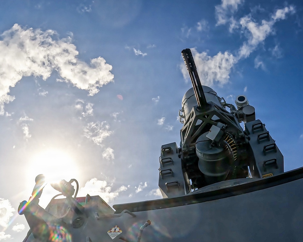USS Mustin conducts Phalanx CIWS PAC fire