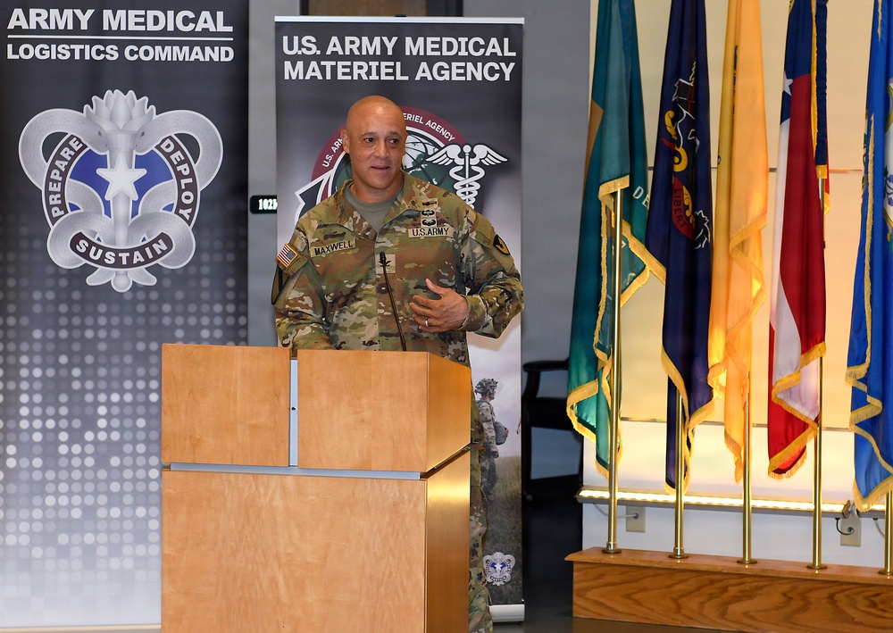 Col. Maxwell speaks at USAMMA discontinuation ceremony