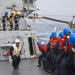 USS Mustin conducts replenishment-at-sea with USNS Arctic
