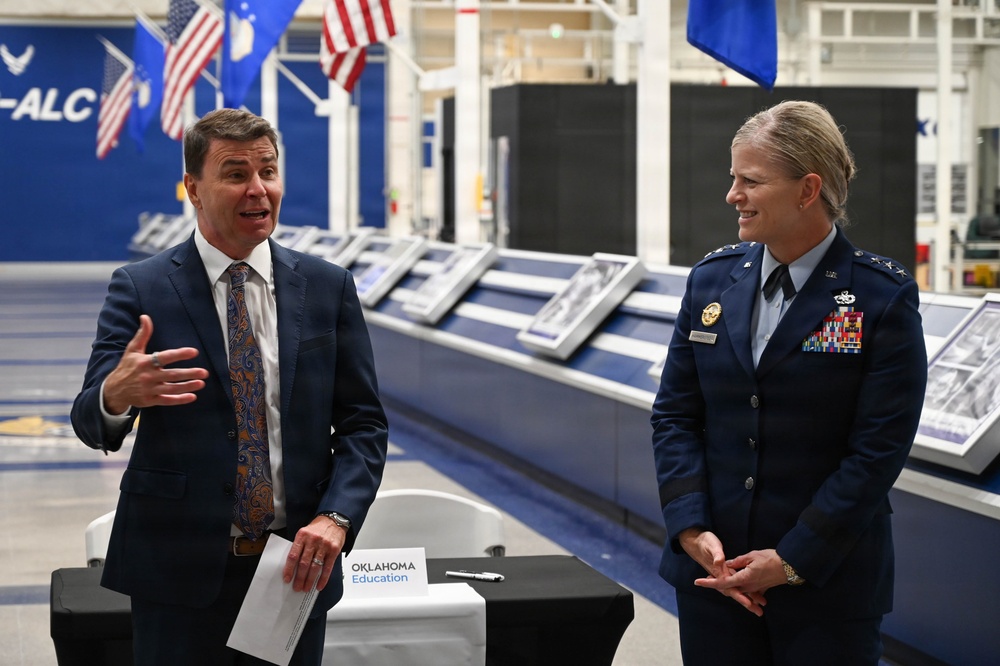 Air Force Sustainment Center and Oklahoma State Department of Education memorandum of understanding
