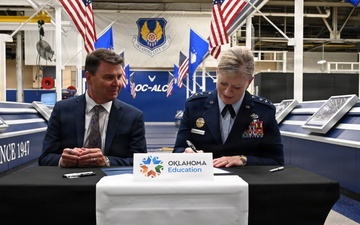 Air Force Sustainment Center and Oklahoma State Department of Education memorandum of understanding