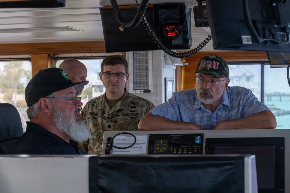 Rep. Andy Harris tours U.S. Army Corps of Engineers dredging operations in Ocean City, Md.
