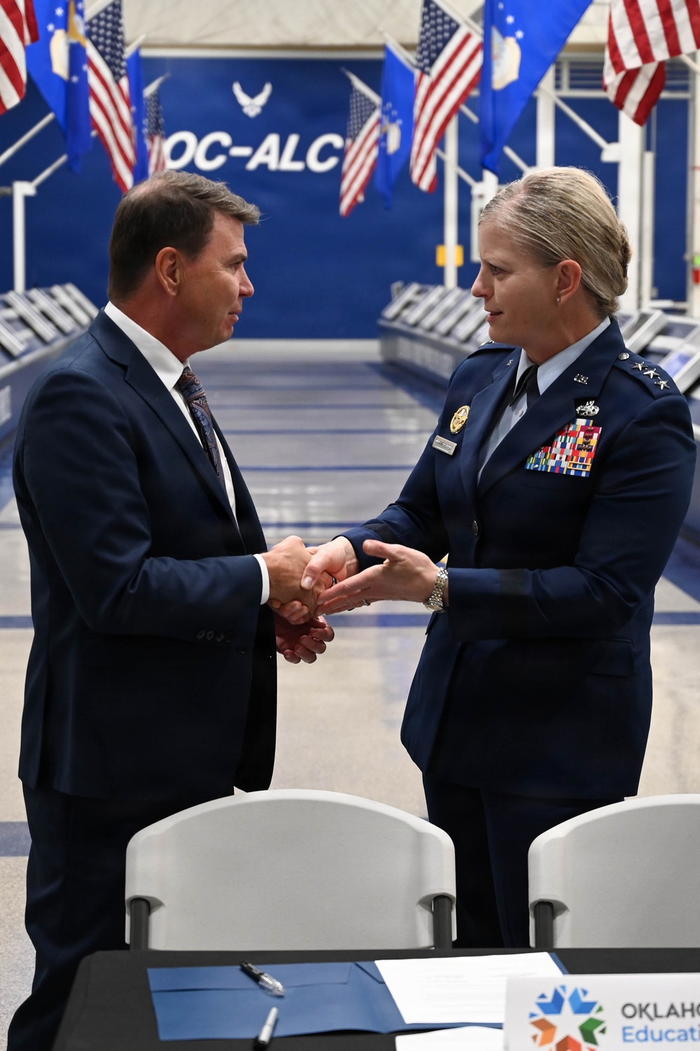 Air Force Sustainment Center and Oklahoma State Department of Education memorandum of understanding