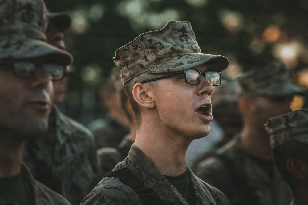 India Company Eagle, Globe, and Anchor Ceremony