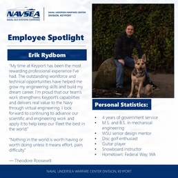NUWC Division, Keyport Employee Spotlight: Erik Rydbom