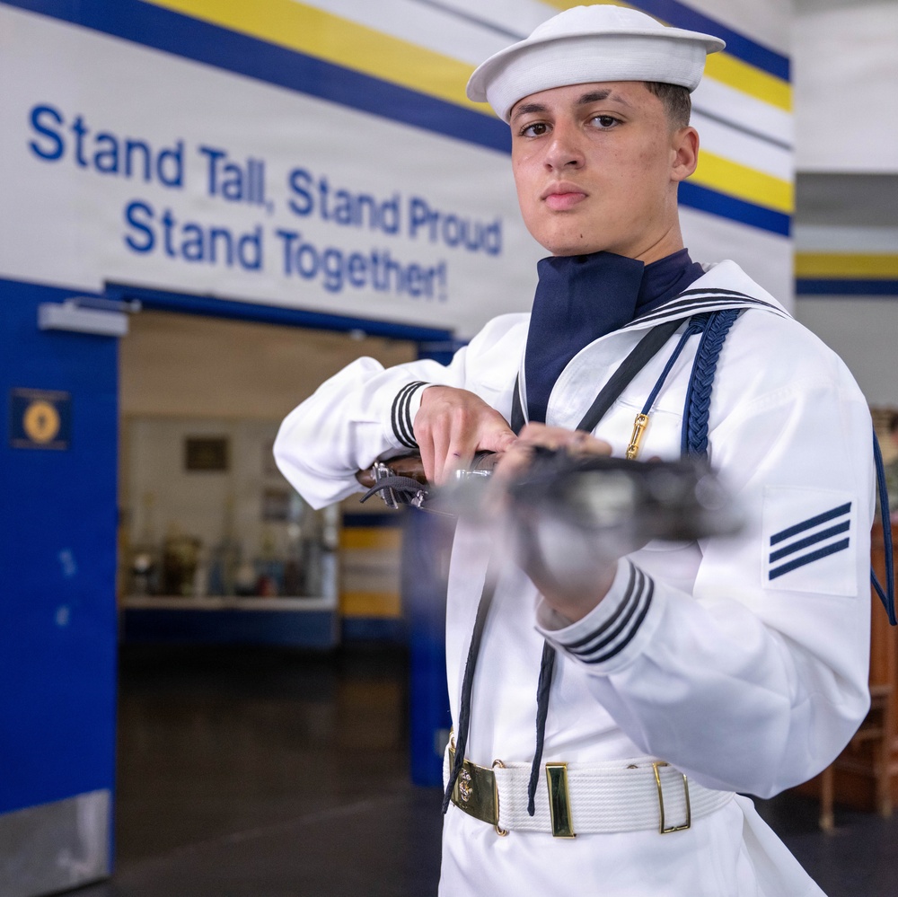 U.S. Navy Ceremonial Guard Training at Ceremonial Guard Training Hall