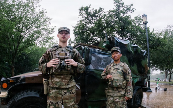 Michigan National Guardsmen Patrol the National Mall