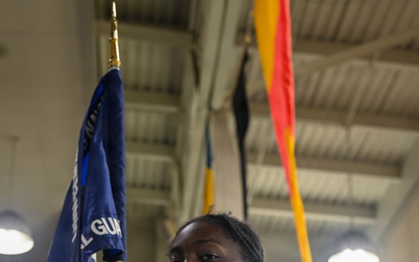 U.S. Navy Sailors Conduct Honor Guard Drill Training