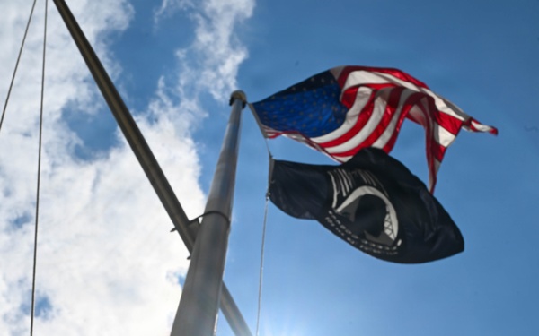 U.S. Navy Sailors Conduct Honor Guard Drill Training