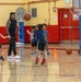 Youth basketball camp led by Christain Taylor, a professional international basketball player, at the Semper Fit base gym aboard Marine Corps Logistics Base Barstow, California, August 1.