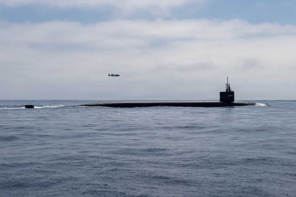 USAF A-10 Thunderbolt II Escorts USN Ohio-class SSBN