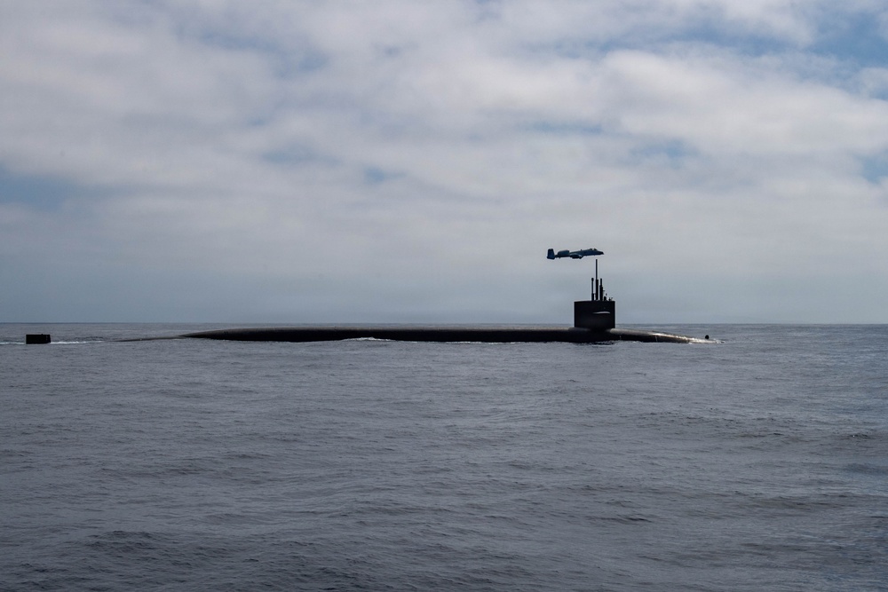 USAF A-10 Thunderbolt II Escorts USN Ohio-class SSBN