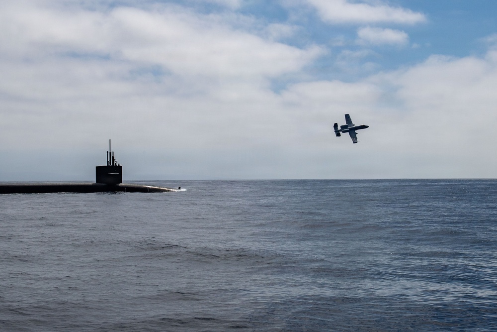 USAF A-10 Thunderbolt II Escorts USN Ohio-class SSBN