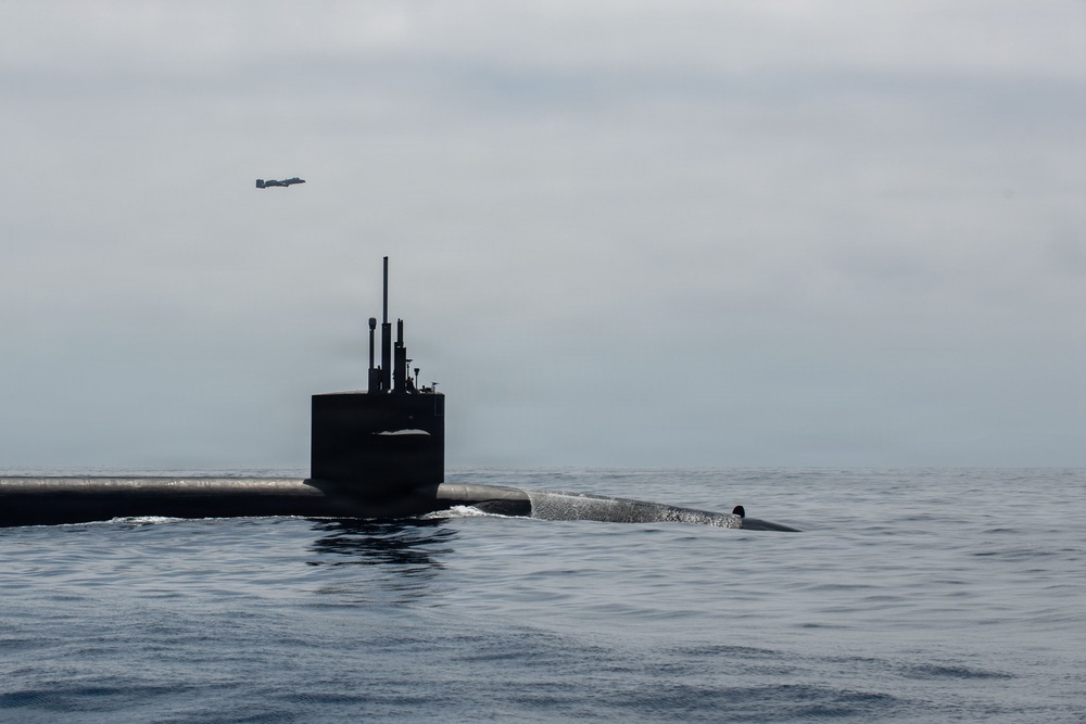 USAF A-10 Thunderbolt II Escorts USN Ohio-class SSBN