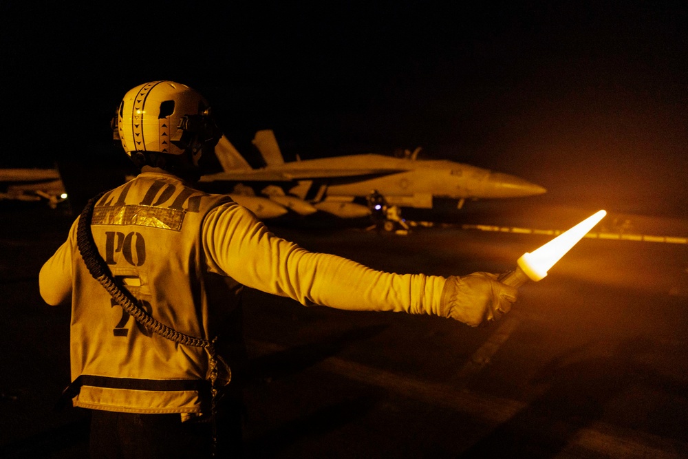 George H.W. Bush Conducts Flight Operations